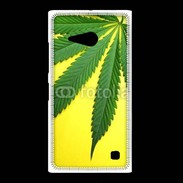 Coque Nokia Lumia 735 Feuille de cannabis sur fond jaune