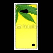 Coque Nokia Lumia 735 Feuille de cannabis sur fond jaune 2