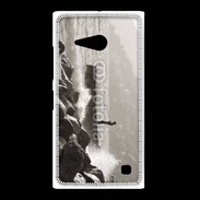 Coque Nokia Lumia 735 Pêcheur noir et blanc