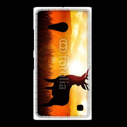 Coque Nokia Lumia 735 Silhouette d'un cerf 5