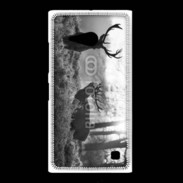 Coque Nokia Lumia 735 Cerf en noir et blanc 150