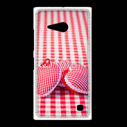 Coque Nokia Lumia 735 Mode vichy et petit coeur