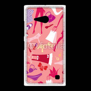 Coque Nokia Lumia 735 Fond fashion rose 5