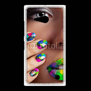 Coque Nokia Lumia 735 Bouche et ongles multicouleurs 5