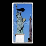 Coque Nokia Lumia 735 Statue de la liberté et tour Eiffel