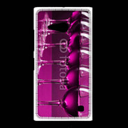 Coque Nokia Lumia 735 Verre de vin sur fond rose