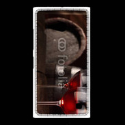 Coque Nokia Lumia 735 Verres de vin rouge et tonneaux