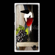 Coque Nokia Lumia 735 Verre de vin rouge et grappe de raisin