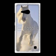 Coque Nokia Lumia 735 Cheval blanc dans la neige