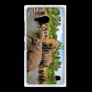 Coque Nokia Lumia 735 Groupe d'éléphants à la rivière
