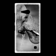 Coque Nokia Lumia 735 Elephant d'Afrique en noir et blanc