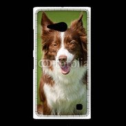 Coque Nokia Lumia 735 Chien Colley marron et blanc