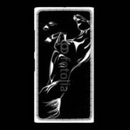 Coque Nokia Lumia 735 Illustration cheval noir