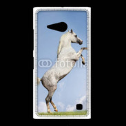 Coque Nokia Lumia 735 Cheval arable robe grise