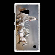 Coque Nokia Lumia 735 Groupe de chevaux blancs