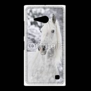 Coque Nokia Lumia 735 Portait de Cheval dans la neige 500