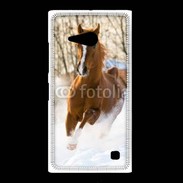 Coque Nokia Lumia 735 Cheval arabe dans la neige 100