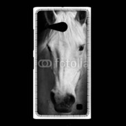 Coque Nokia Lumia 735 Portrait de cheval en noir et blanc 900