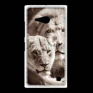 Coque Nokia Lumia 735 Couple de lion et lionne 500