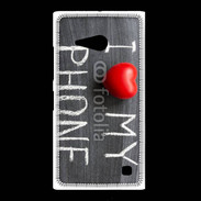 Coque Nokia Lumia 735 J'aime mon téléphone