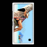Coque Nokia Lumia 735 Sieste contre un palmier sur la plage