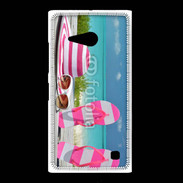 Coque Nokia Lumia 735 La vie en rose à la plage
