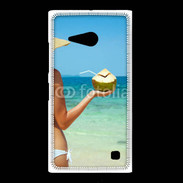 Coque Nokia Lumia 735 Cocktail noix de coco sur la plage 5