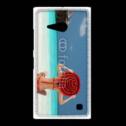 Coque Nokia Lumia 735 Femme assise sur la plage