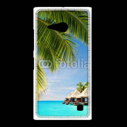 Coque Nokia Lumia 735 Palmier et bungalow dans l'océan indien
