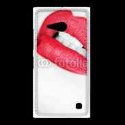 Coque Nokia Lumia 735 bouche sexy rouge à lèvre gloss crayon contour