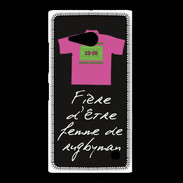 Coque Nokia Lumia 735 Femme de rugbyman Bonus offensif-défensif Noir