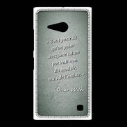 Coque Nokia Lumia 735 Portrait Ame Vert Citation Oscar Wilde