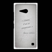 Coque Nokia Lumia 735 Aimer Gris Citation Oscar Wilde