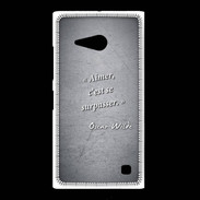 Coque Nokia Lumia 735 Aimer Noir Citation Oscar Wilde