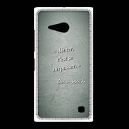 Coque Nokia Lumia 735 Aimer Vert Citation Oscar Wilde