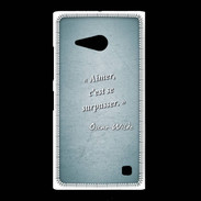 Coque Nokia Lumia 735 Aimer Turquoise Citation Oscar Wilde