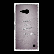 Coque Nokia Lumia 735 Aimer Violet Citation Oscar Wilde