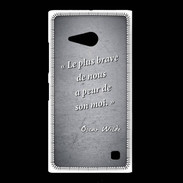 Coque Nokia Lumia 735 Brave Noir Citation Oscar Wilde