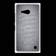 Coque Nokia Lumia 735 Horrible ennui Noir Citation Oscar Wilde