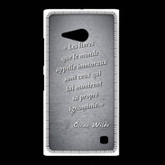 Coque Nokia Lumia 735 Les livres Noir Citation Oscar Wilde