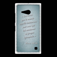 Coque Nokia Lumia 735 Les livres Turquoise Citation Oscar Wilde