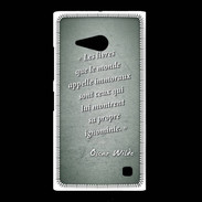 Coque Nokia Lumia 735 Les livres Vert Citation Oscar Wilde