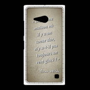Coque Nokia Lumia 735 Maison coeur Sepia Citation Oscar Wilde