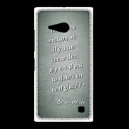 Coque Nokia Lumia 735 Maison coeur Vert Citation Oscar Wilde