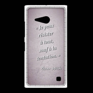 Coque Nokia Lumia 735 Résister Rose Citation Oscar Wilde