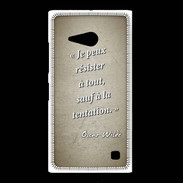 Coque Nokia Lumia 735 Résister Sepia Citation Oscar Wilde