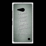 Coque Nokia Lumia 735 Résister Vert Citation Oscar Wilde