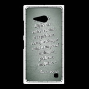 Coque Nokia Lumia 735 Saint pêcheur Vert Citation Oscar Wilde