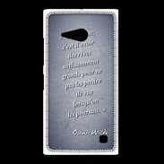 Coque Nokia Lumia 735 Sagesse rêves Bleu Citation Oscar Wilde
