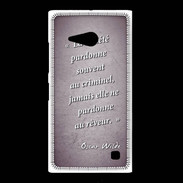 Coque Nokia Lumia 735 Société rêveur Violet Citation Oscar Wilde